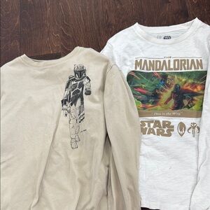 Star Wars Kids' Beige and White Mandalorian Shirts